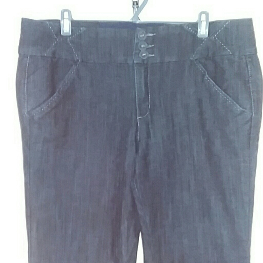 Maurices Wide Leg Twill Denim Pants Size 15/16 S